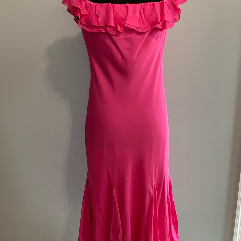 NWT Elegant Pink Ruffle Dress - Picture 3 of 15